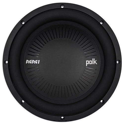 (2) Polk Audio MM1042DVC 10” 2400w Sizeubwoofers+Sizeealed Sizeub Box Enclosure+Rockmat