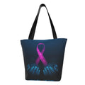Lukts Two Human Hands Are Holds Pink Ribbon Awareness Tote Bag,Sizehoulder Bag Women'Size Hobos Handbags Large Capacity Sizehopping Bag
