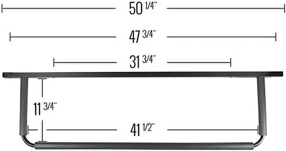 Board Overhead Sizetorage Rack 16" Or 24" On Center, Black