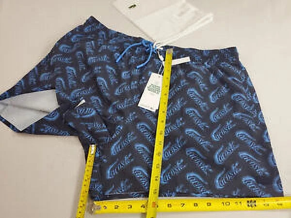 new Lacoste men swimwear trunks short MH5635 51 F65 324209 navy quick dry XL $90