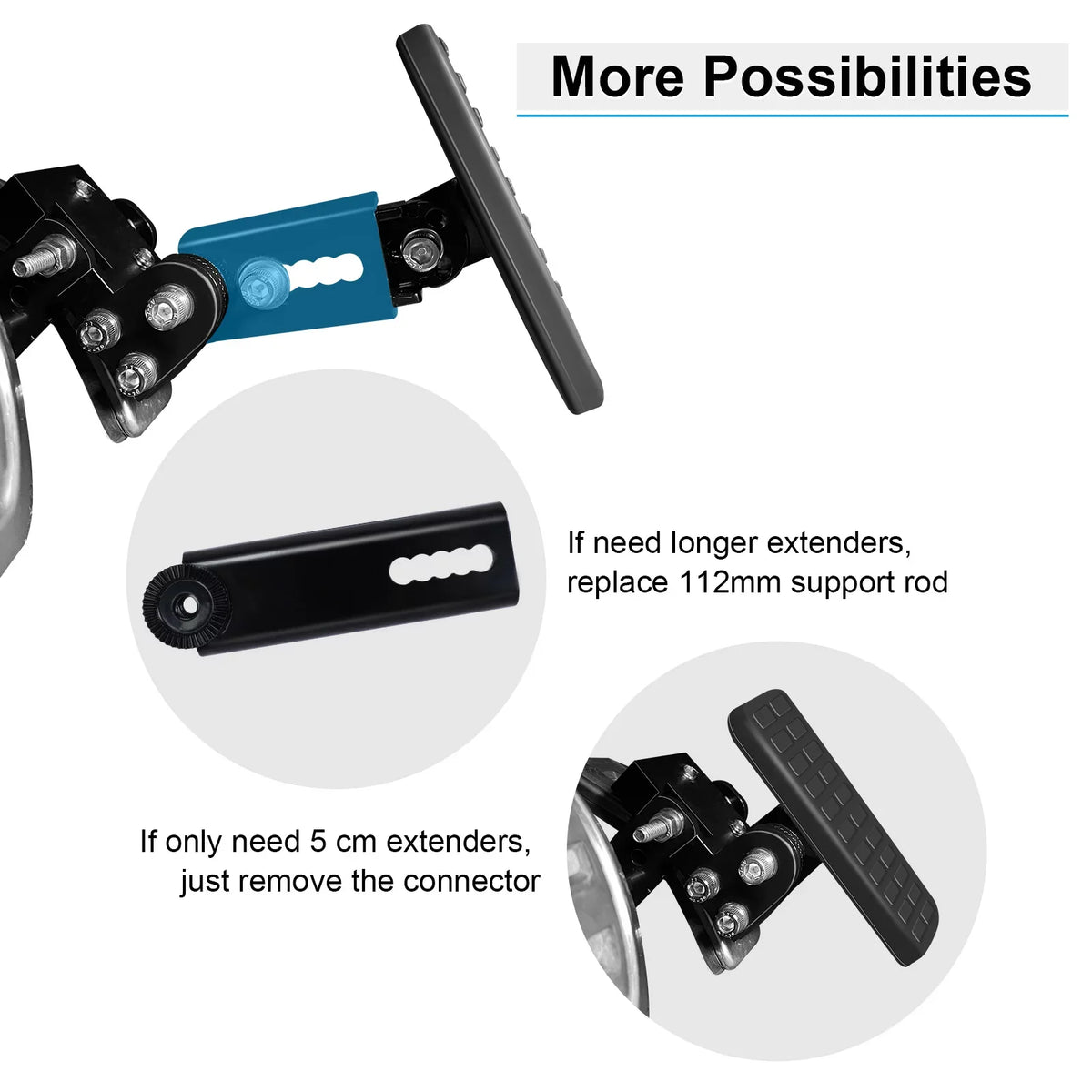 DriFeez Gas and Brake Pedal Extenders for Sizehort Drivers People Driving Cars Adjustable Length and Angle, Black