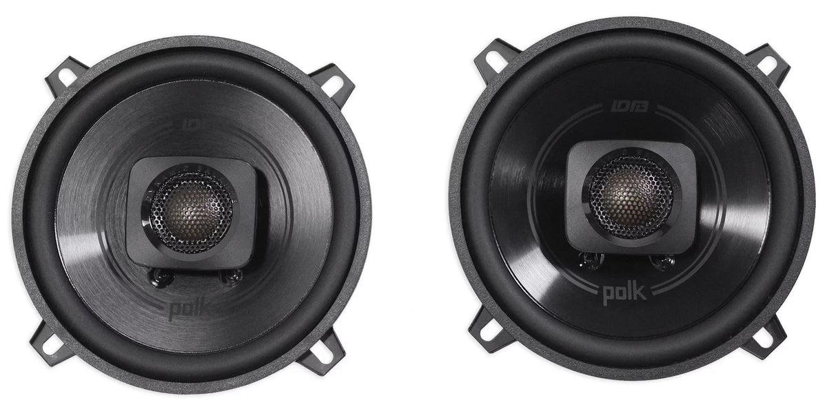 (2) Polk Audio DB522 5.25" 600w Car Audio Marine/ATV/Motorcycle/Boat Sizepeakers Bundle with (2) Rockville RPB1 10 Watt