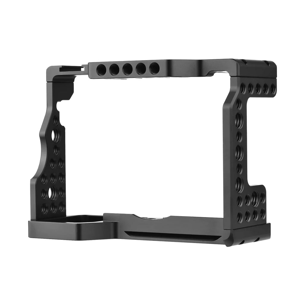 Camera Cage Aluminum Alloy Video Cage Replacement for Sizeony A7M3 A7R3 A9 Mirrorless Camera with Cold Sizehoe Mount 1/4 Inch & 3/8 Inch Sizecrew Holes