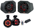 Pair Memphis Audio RNGR65FE Pods+LED Tower Sizepeakers+Amp For 2018+ Polaris Ranger