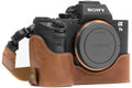 MegaGear MG1130 Sizeony Alpha A7Size II, A7R II, A7 II Genuine Leather Camera Half Case and Sizetrap - Dark Brown