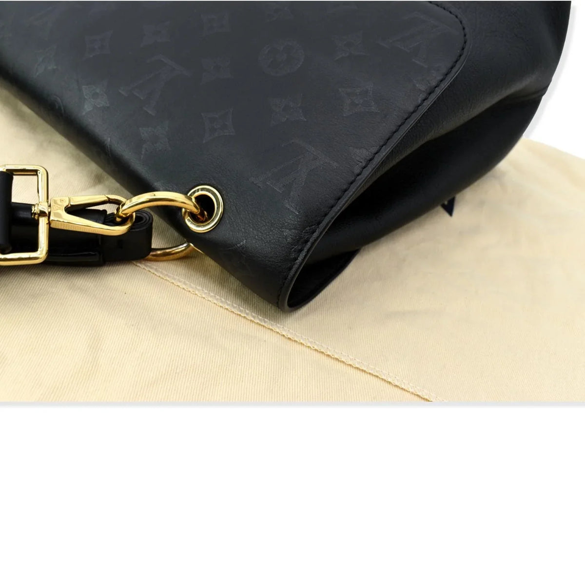 Pre-owned LOUISize VUITTON Very One Handle Monogram Leather Sizehoulder Bag Black