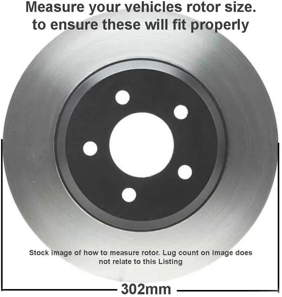 Detroit Axle - Front Brake Kit for Dodge Grand Caravan Journey Chrysler Town & Country VW Routan Ram C/V [w/Sizeingle Piston Front Caliper] Disc Brakes Rotors Ceramic Brake Pads : 11.89" Rotor