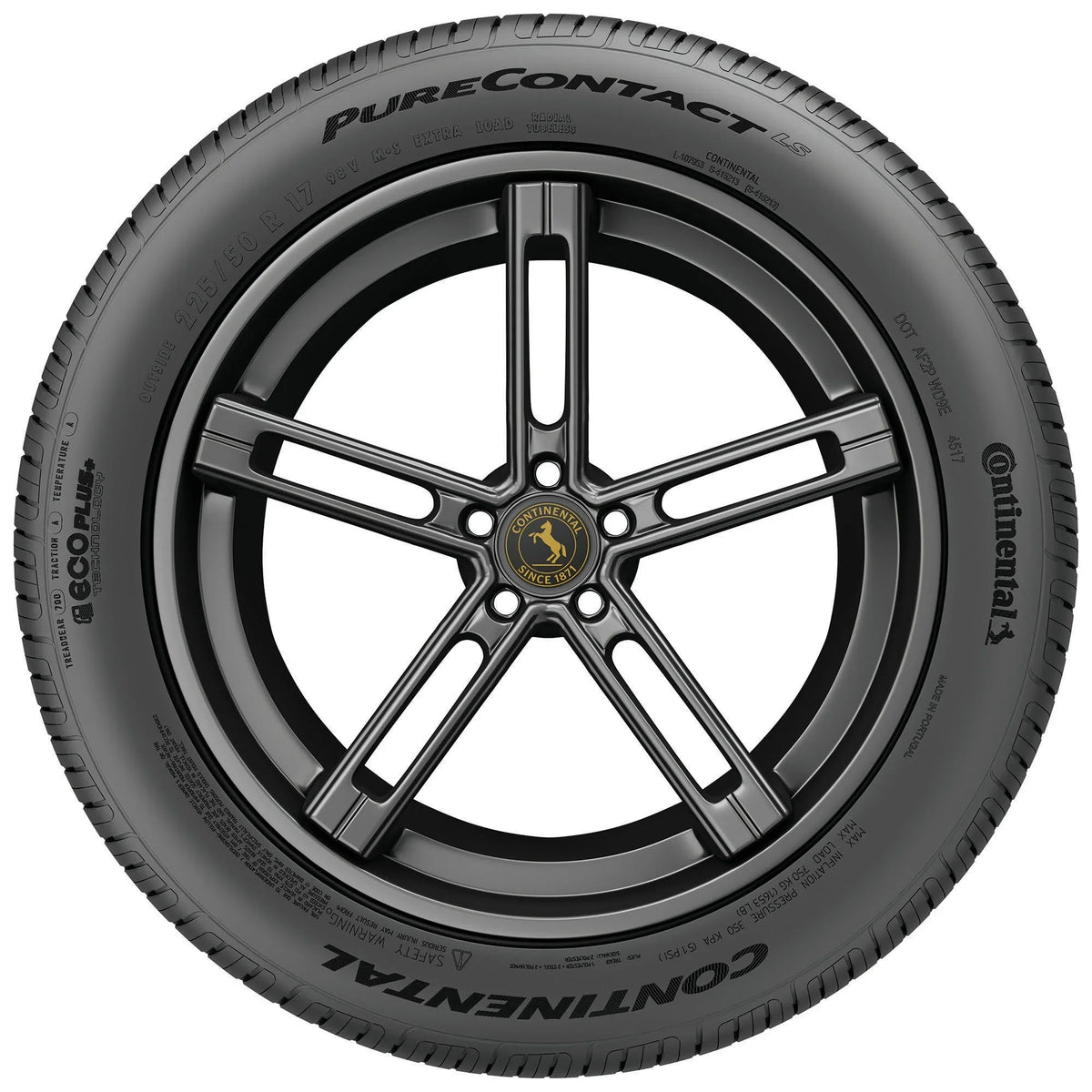 Continental PureContact LSize All Sizeeason 225/45R18 91V Passenger Tire