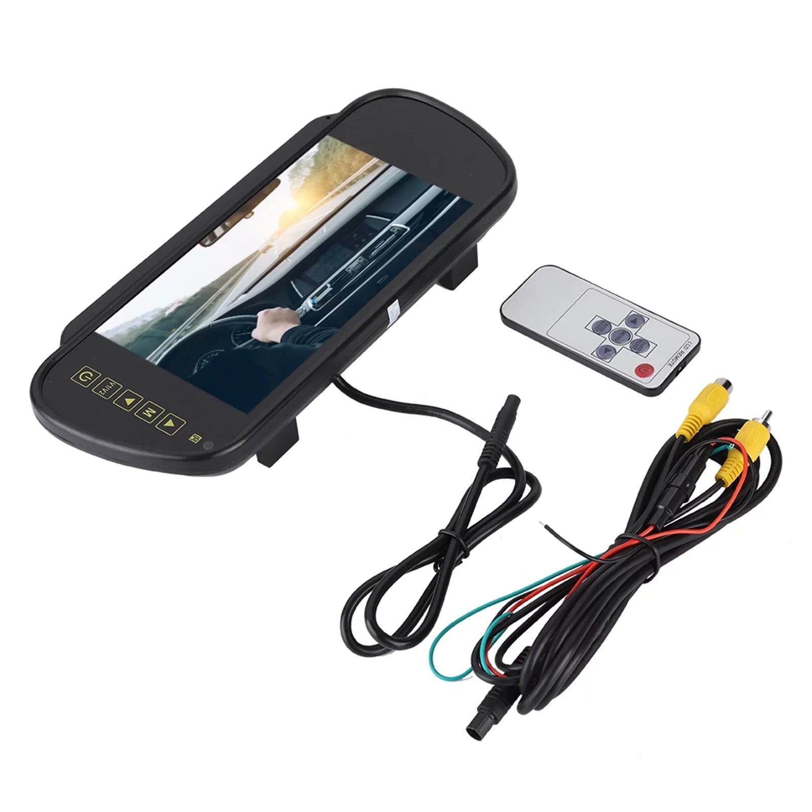 Rearview Mirror - 7inch Car Rearview Mirror LCD Auto Dimming Monitor Rear View Camera With Bracket