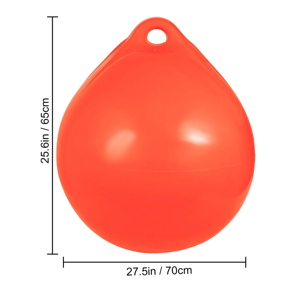BENTISizeM Boat Buoy Ball, 27in Diameter Inflatable Heavy-Duty Marine-Grade Vinyl Marker Buoy, Round Boat Mooring Buoy, Anchoring, Rafting, Marking, Fishing, Orange