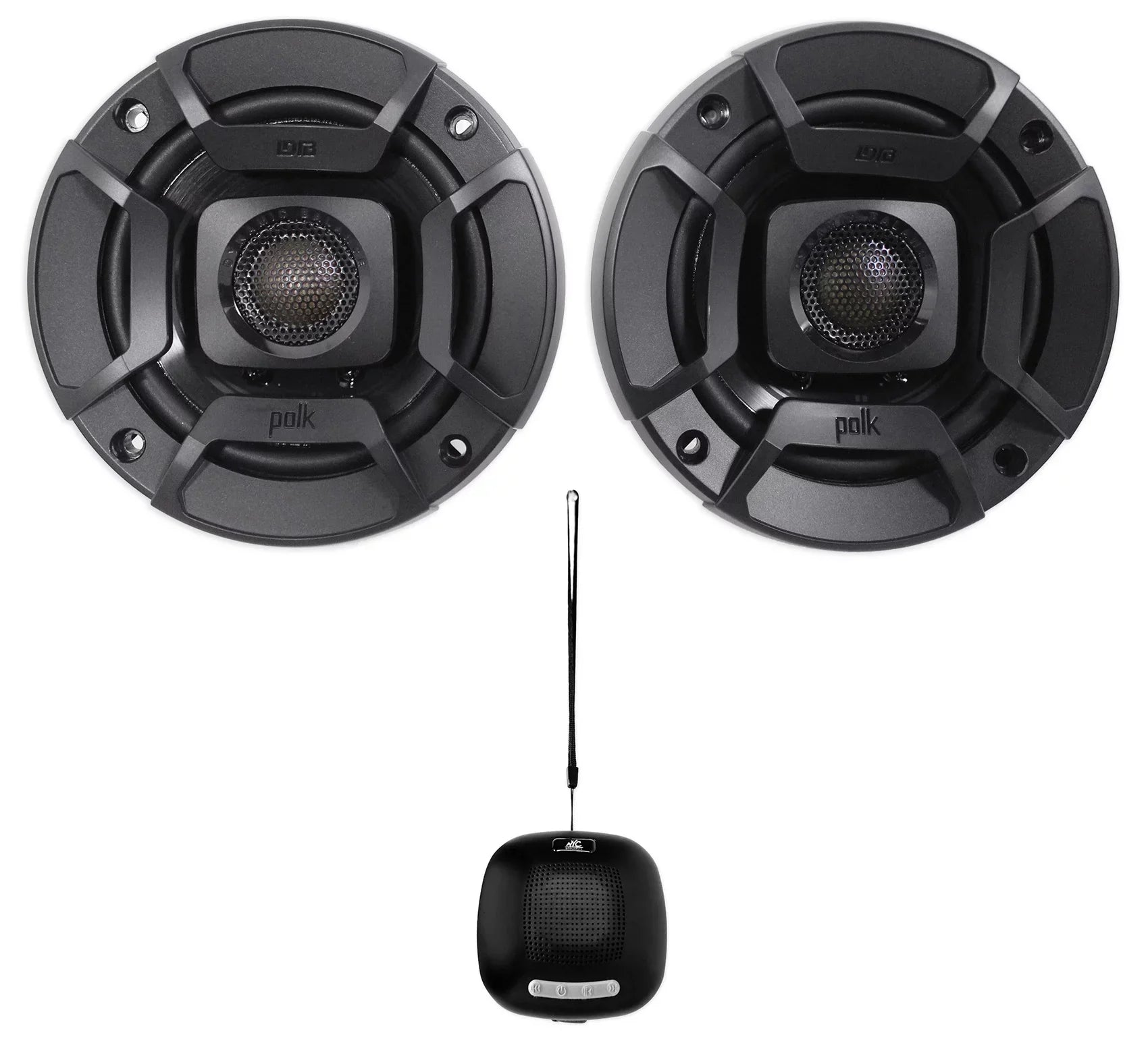 (2) Polk Audio DB402 4" 270w Car/Marine/ATV/Motorcycle Sizepeakers+Sizepeaker