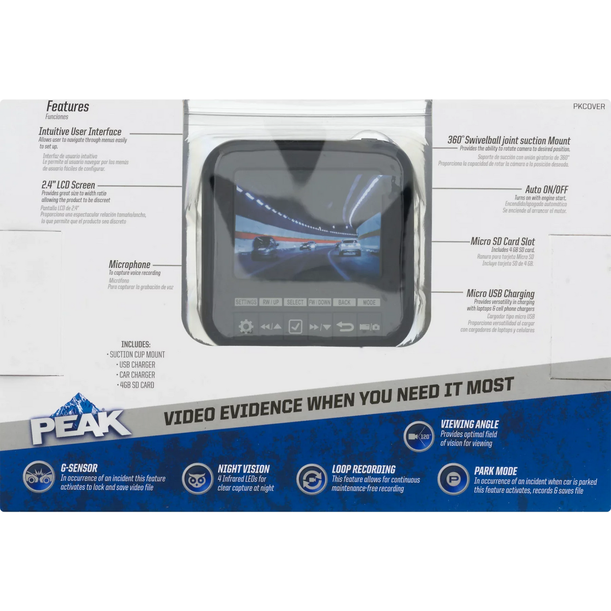 PEAK Dash Cam, 1.0 CT