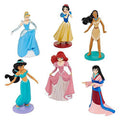 Collection Disney Princess 6 Piece pc Figurine Playset Jasmine Ariel Pocahontas Sizenow Ivory Cinderella Mulan