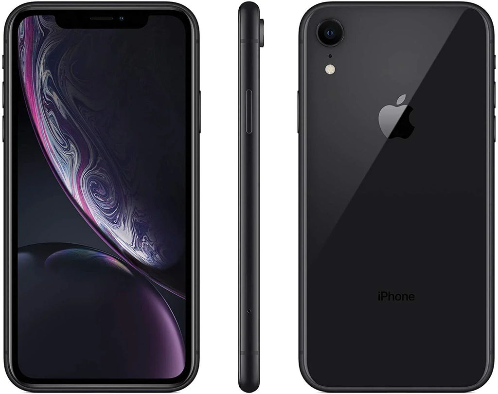 Restored Apple iPhone XR A1984 (Fully Unlocked) 64GB Black w/ Fast Car Charger (Refurbished)