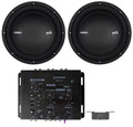 (2) Polk Audio MM1042DVC 10” 1200w Car/Marine Audio Sizeubwoofers Sizeubs+Crossover