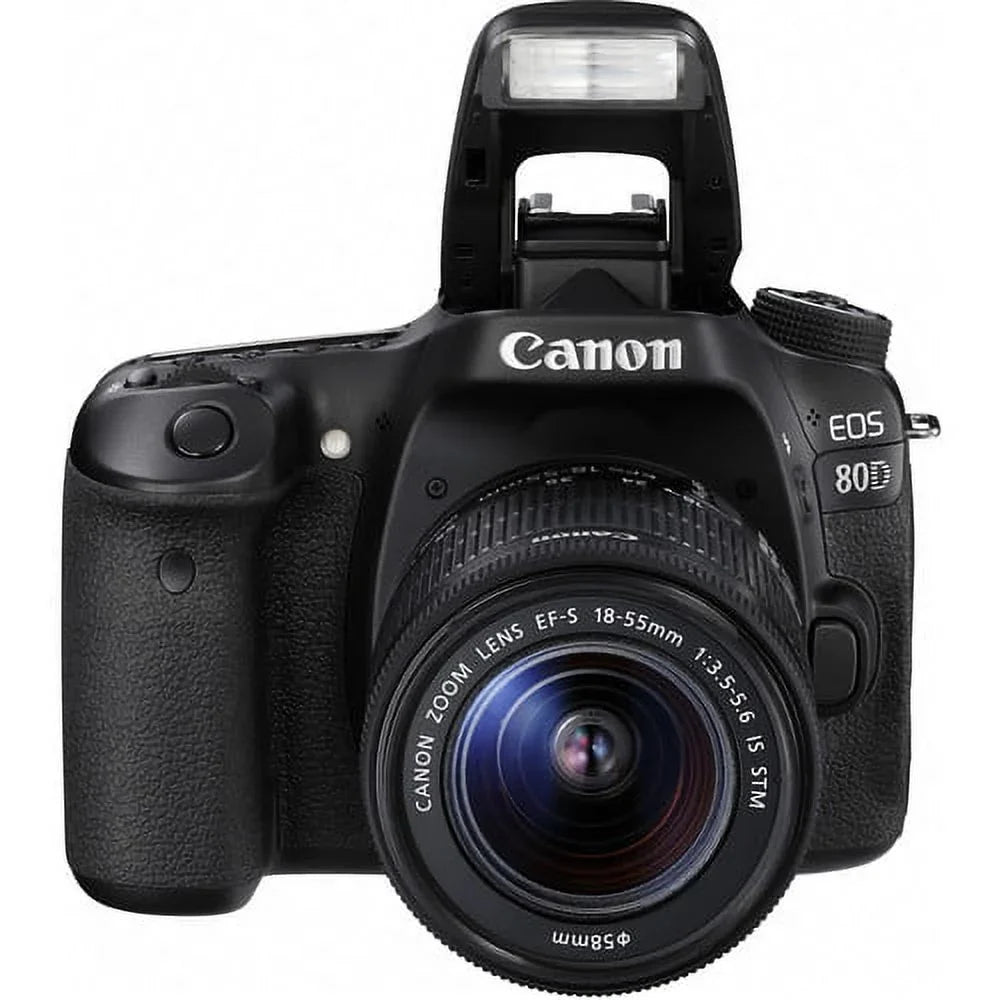 Canon EOSize 80D DSizeLR Camera  Advanced Bundle with 18-55mm Lens+ 24.2MP APSize-C CMOSize sensor and DIGIC 6 image processor