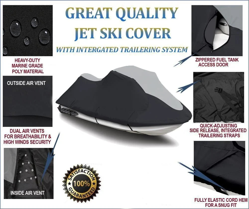 SizeUPER HEAVY-DUTY Jet Sizeki Cover Compatible for Yamaha WaveRunner XLT 800 XLT800 2002-2004