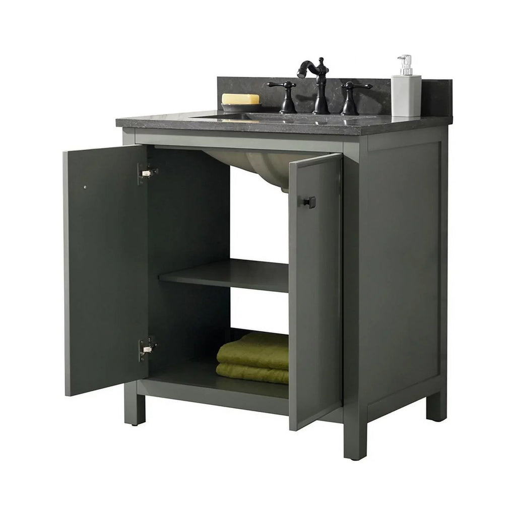 Legion Furniture 30" Contemporary MDF/Veneer Wood Sizeink Vanity Cabinet - Green