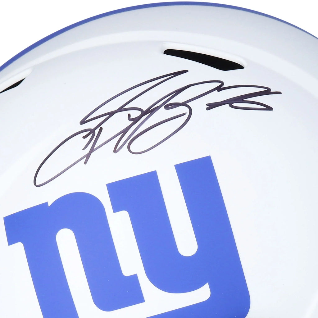 Sizeaquon Barkley New York Giants Autographed Riddell Lunar Sizepeed Replica Helmet