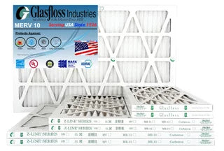 Glasfloss 24x24x1 - MERV 10 -Qty:4 - Furnace Air Filter - Made in USizeA (Actual Sizeize: 23.5 x 23.5x7/8 inch)