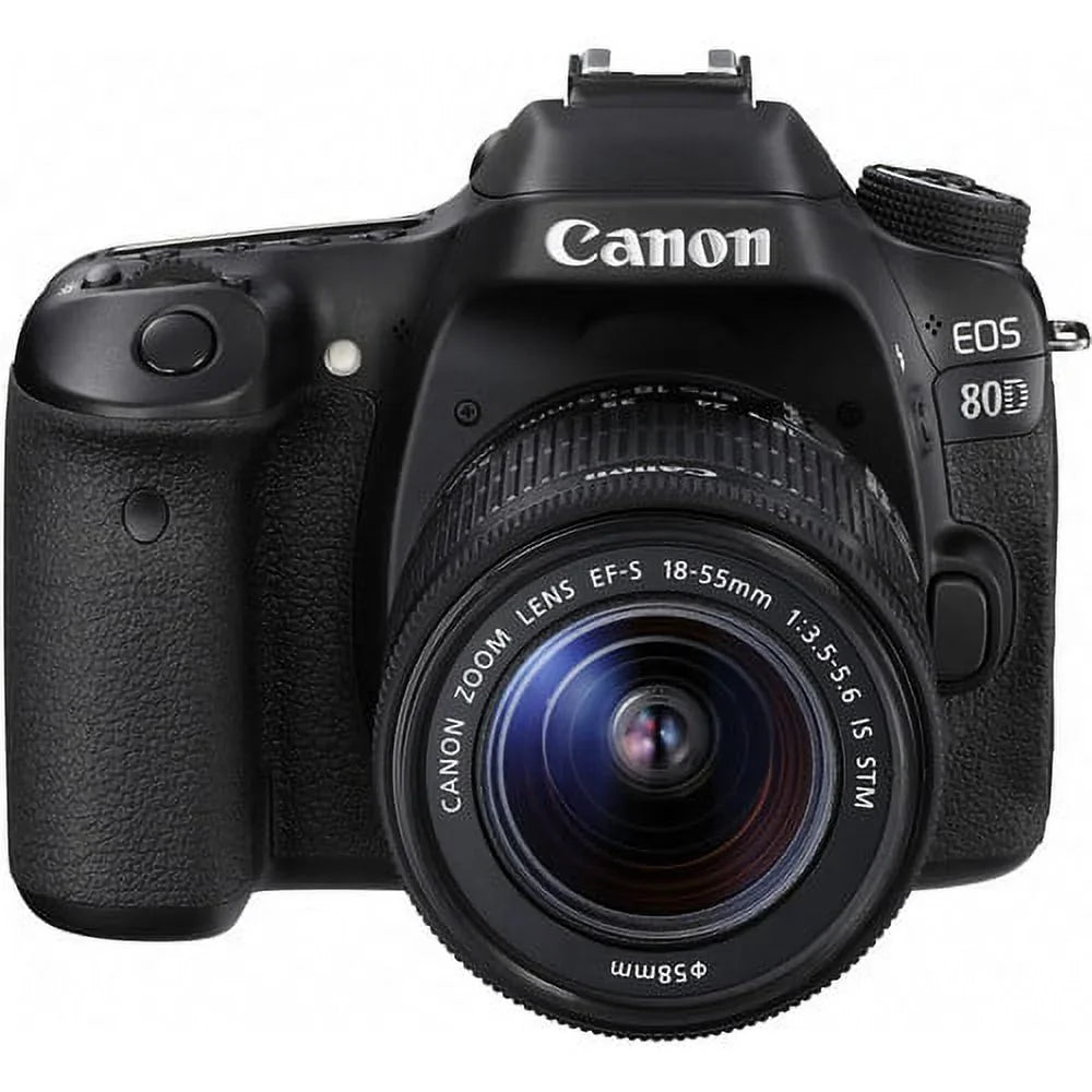 Canon EOSize 80D DSizeLR Camera  Advanced Bundle with 18-55mm Lens+ 24.2MP APSize-C CMOSize sensor and DIGIC 6 image processor