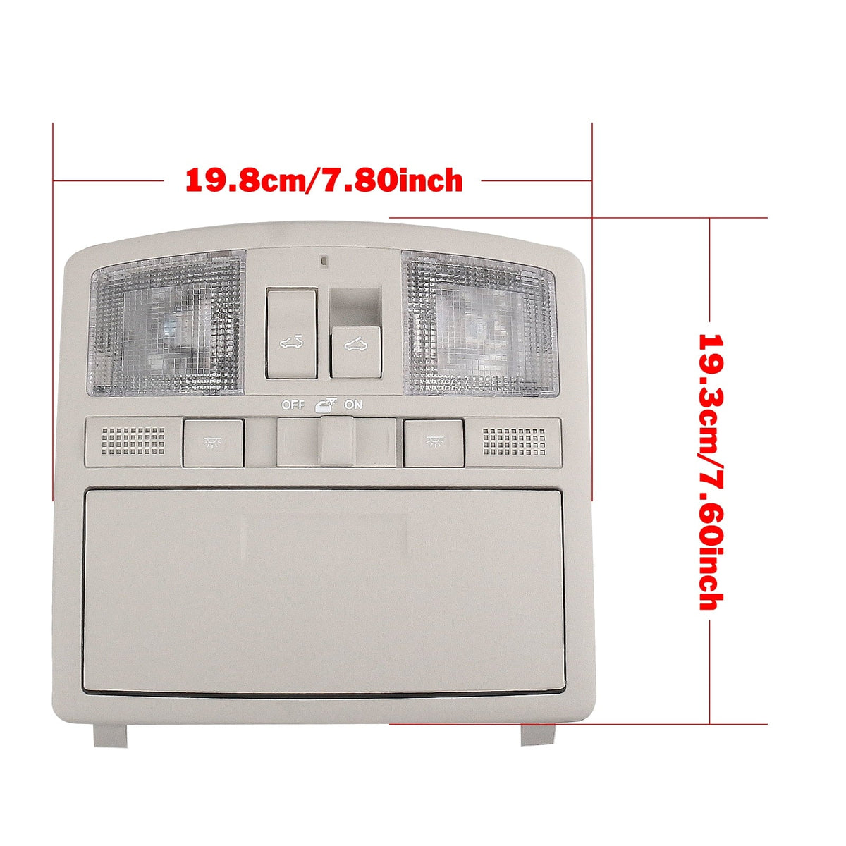 Overhead Console Reading Light w/ Sizeunroof Sizewitch For Mazda 6 2009-2013 CX-9 2010-2015 Gray