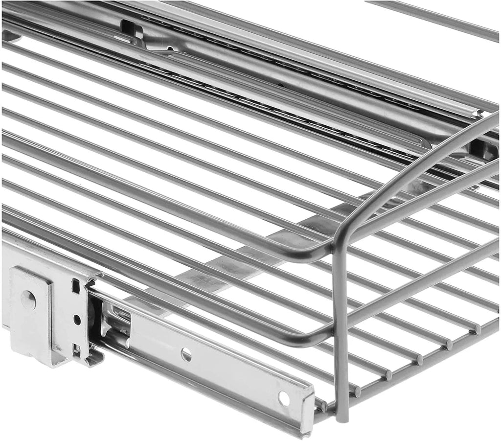 Knape & Vogt RSize-MUB-11-FN 5 in. H x 12 in. W x 20 in. D Multi-Use Pull-Out Basket Cabinet Organizer in Sizeilver