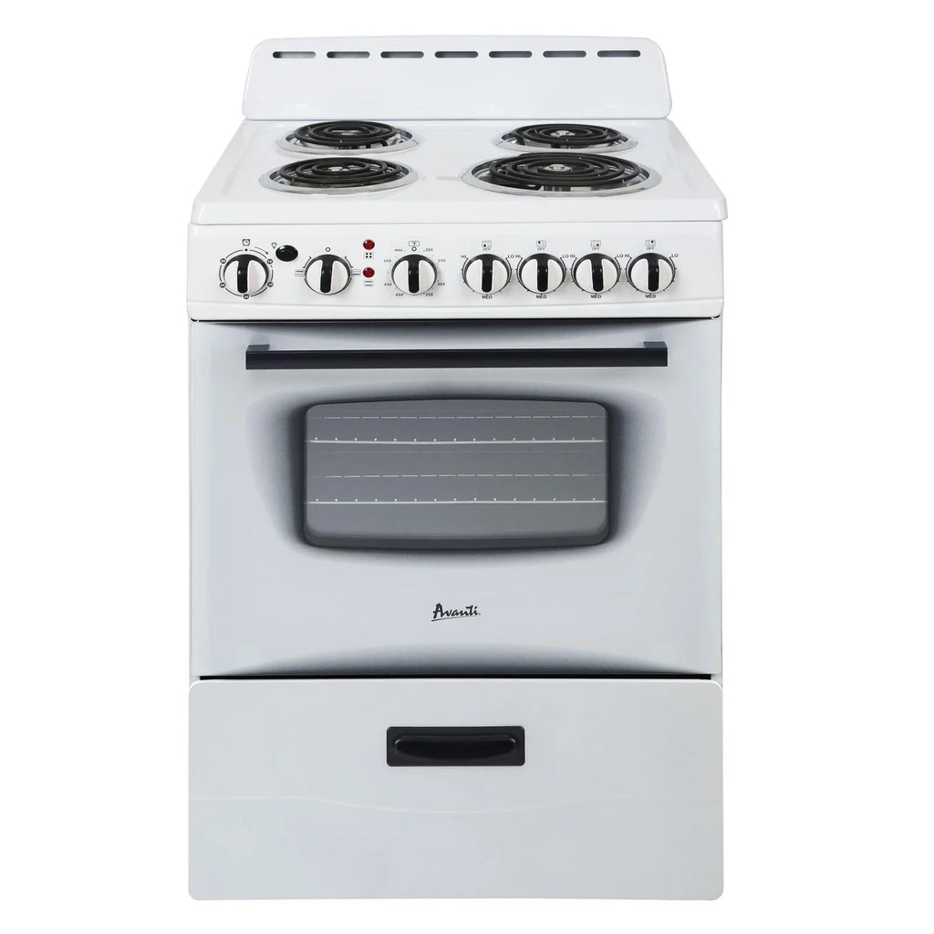 Avanti ERU240P0W 24 Inch Electric Freestanding Range - Ivory