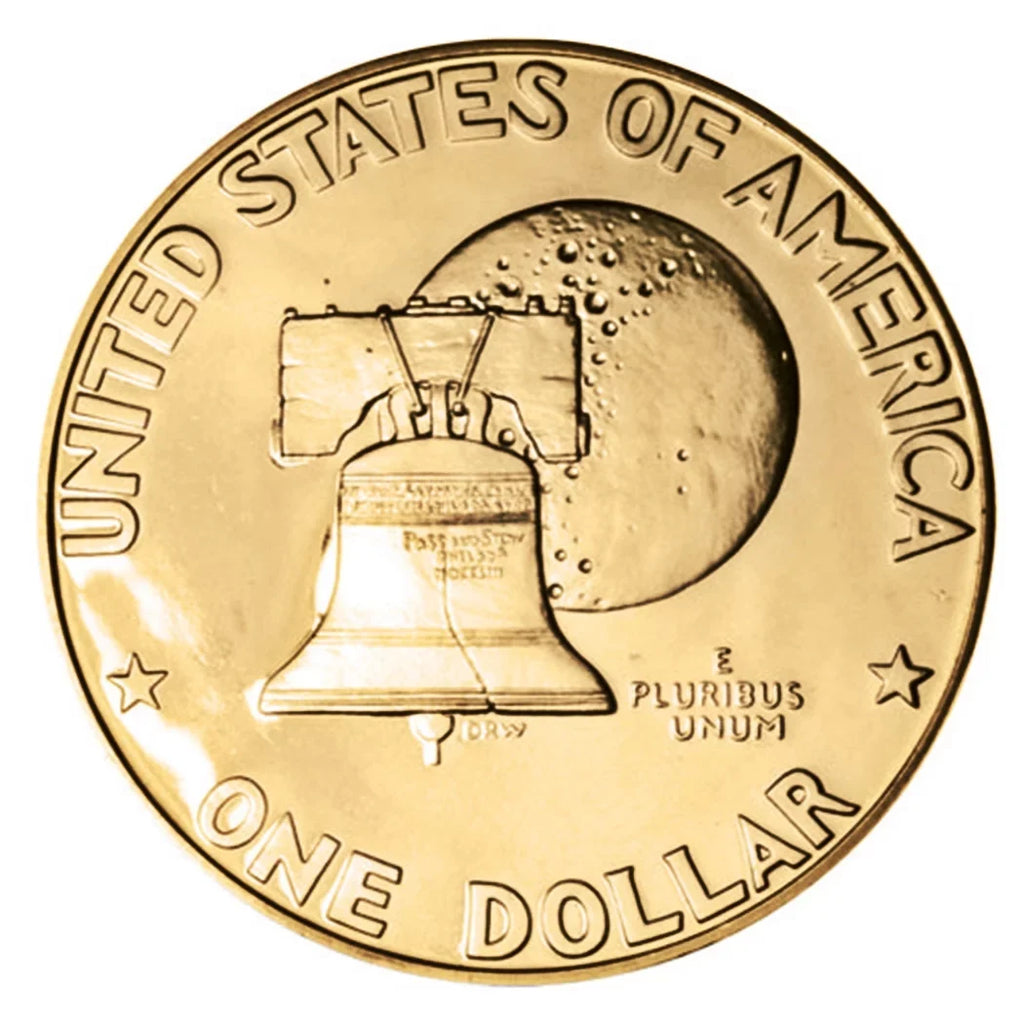 American Coin Treasures Moon Landing Eisenhower Bicentennial Dollar Men's Pocket Watch