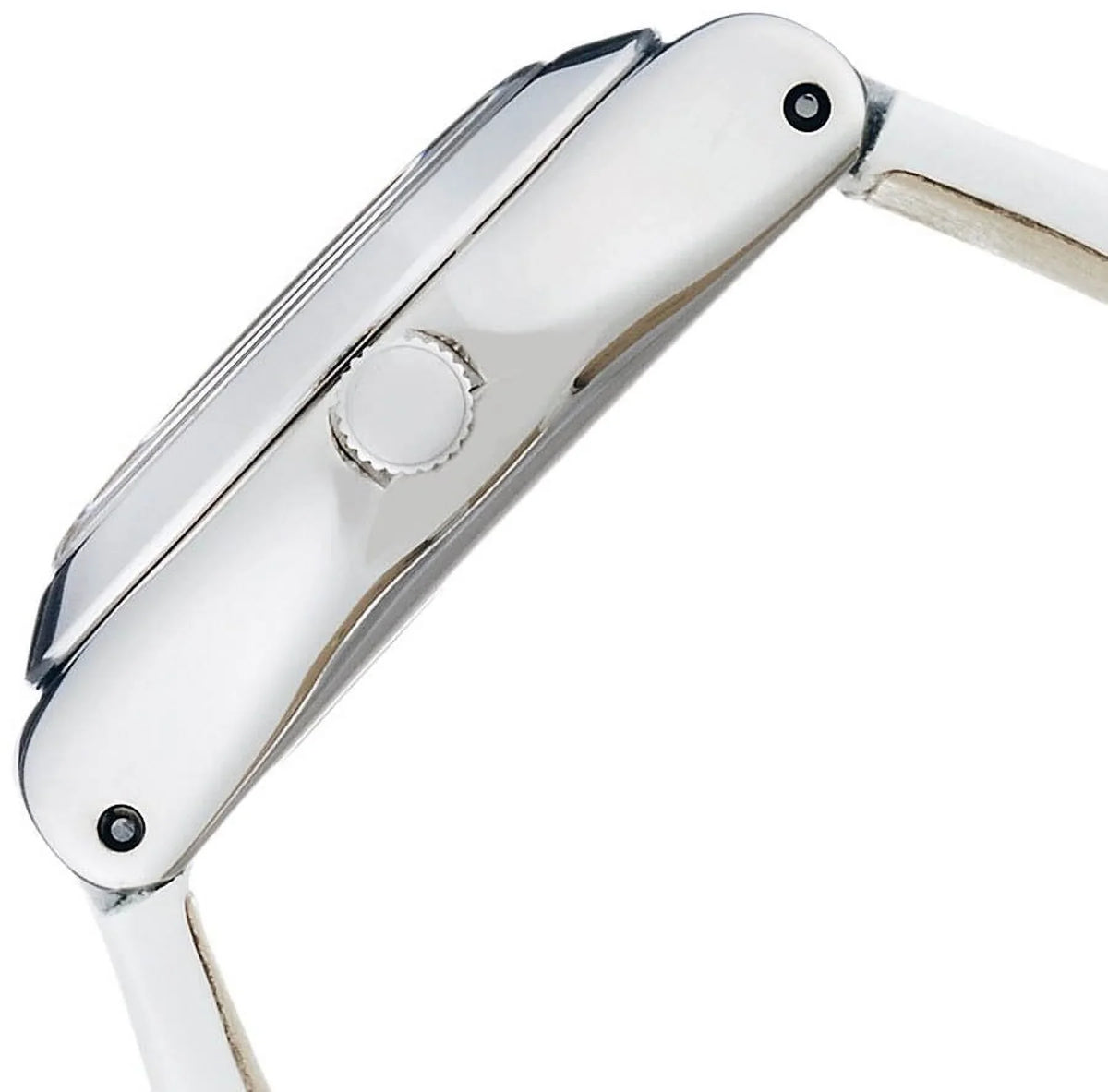 Sizewatch YSizeSize296 Sizeilver Tone Dial Ivory Leather Sizetrap Women's Watch