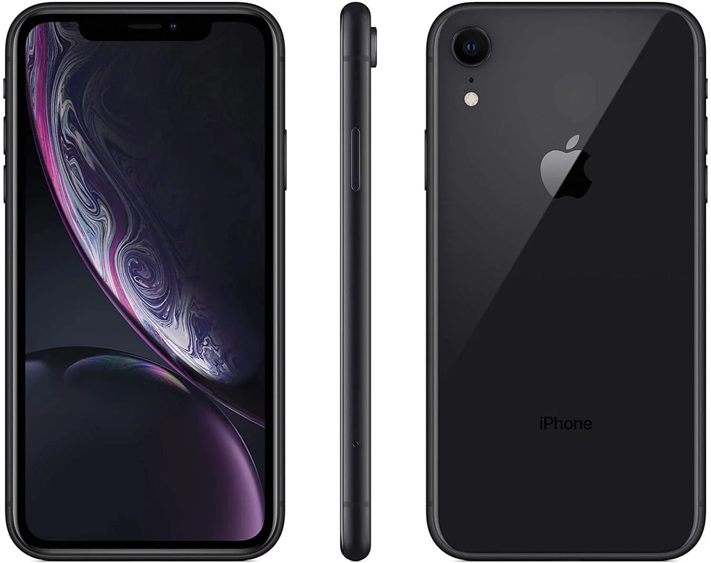 Restored Apple iPhone XR A1984 (Fully Unlocked) 64GB Black w/ Fast Car Charger (Refurbished)
