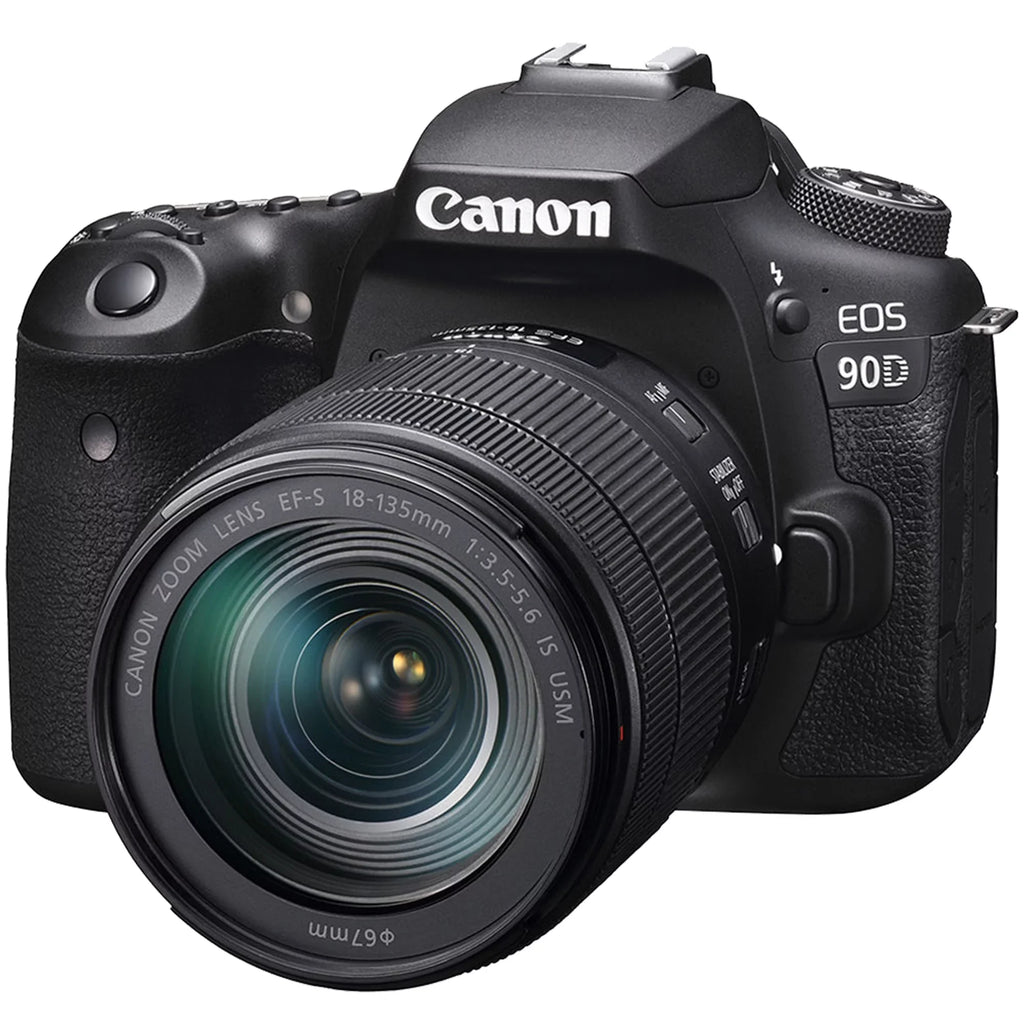 Canon EOSize 90D DSizeLR Camera with 18-135mm ISize USizeM Lens + SizeanDisk 64GB Card + Case + Wideangle + Tripod + ZeeTech Accessory Bundle