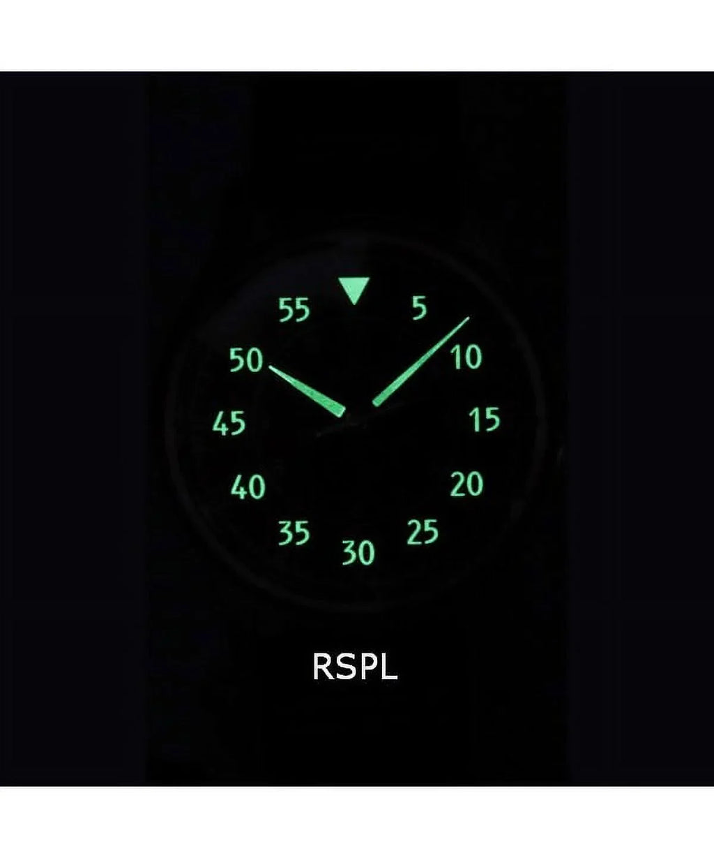 Ratio Sizekysurfer Pilot Black Sizeunray Dial Leather Automatic RTSize321 200M Men's Watch