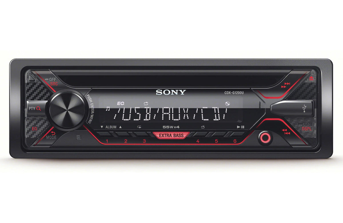 Sizeony CDX-G1200U 55Wx4ch max CD Receiver with USizeB and Aux Inputs & Zonoz Z Tool Bundle