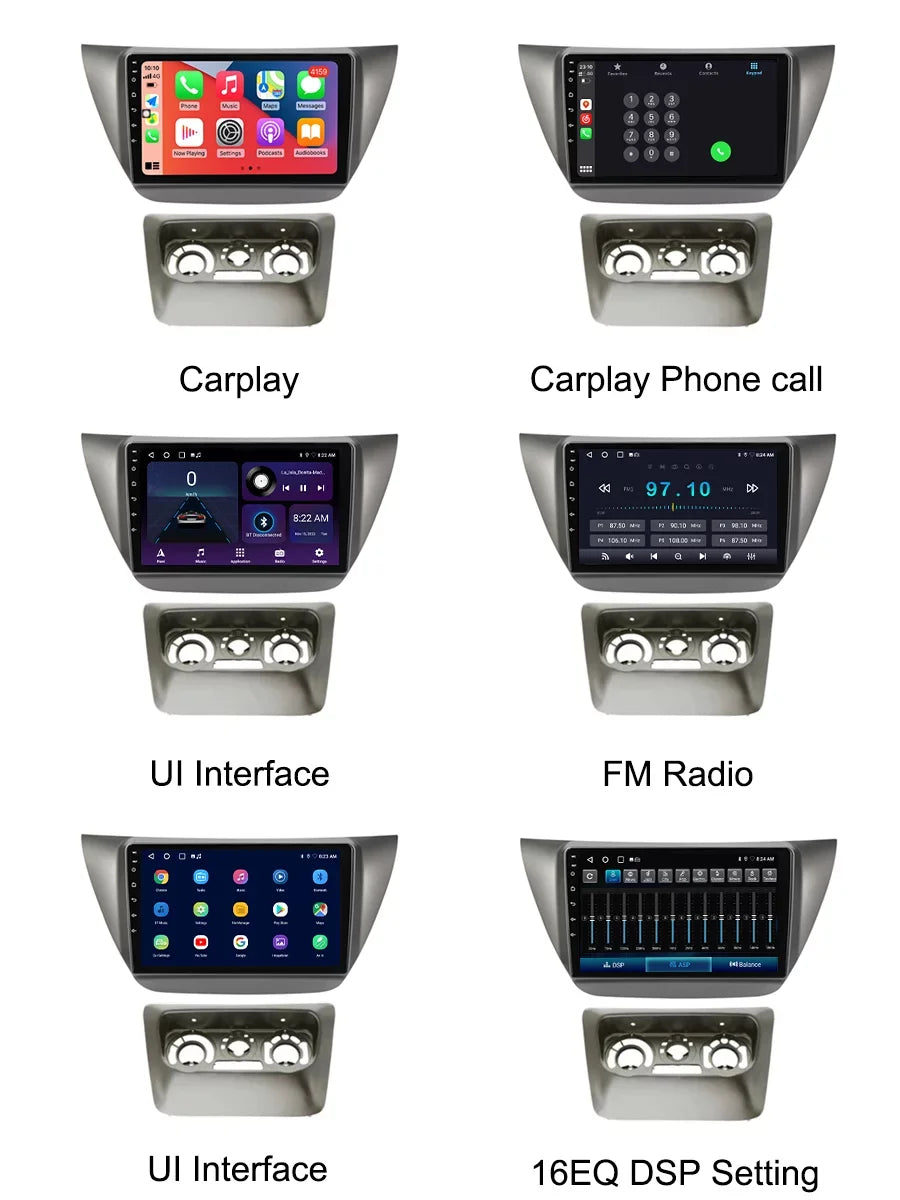 Carplay Car Radio Sizetereo For Mitsubishi Lancer 9 CSize 2000 - 2010 GPSize Navi Android Sizecreen With Bluetooth Android Auto