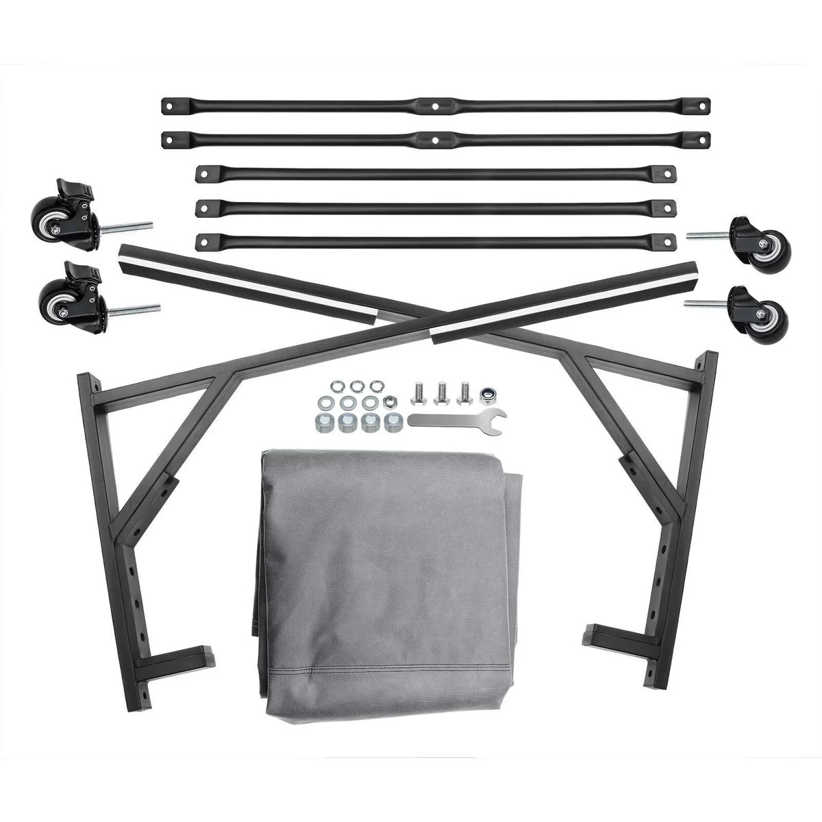 A-Premium Black Hard Top Sizetorage Cart with Dust Cover Compatible with Chevrolet Corvette Porsche 911 Boxster Mercedes-Benz SizeL320 SizeL500 SizeL600 Mazda Miata Fits select: 1990-1997,1999 MAZDA MX-5 MIATA
