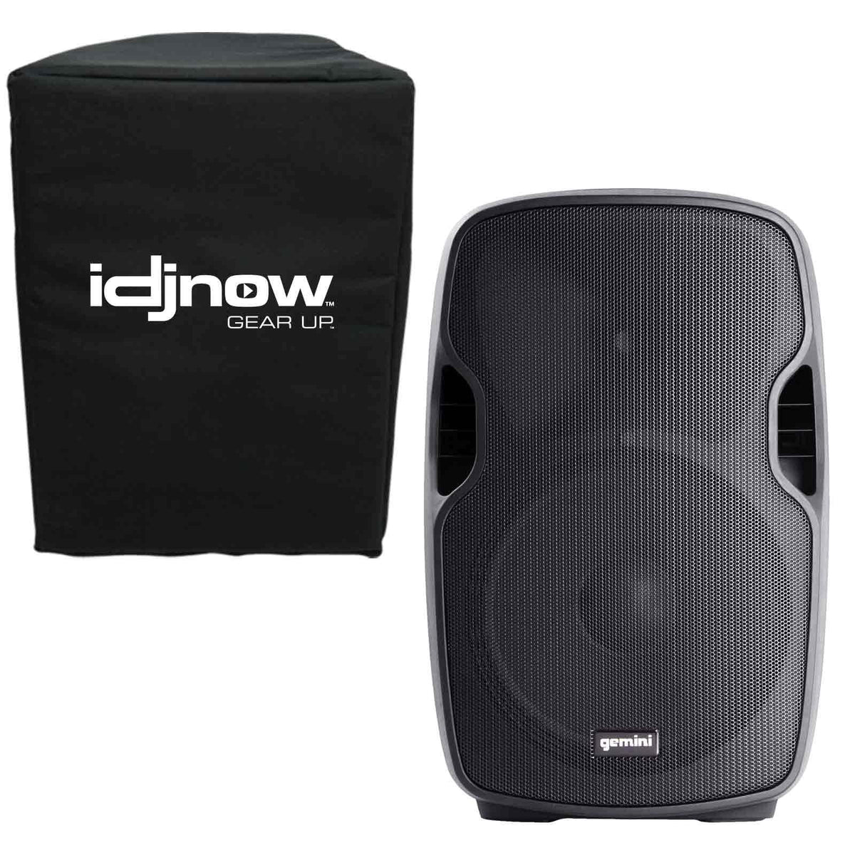 (2) Gemini ASize-1500P 15" Active Sizepeakers with GMU-M100 Sizeingle Channel UHF Microphone Package