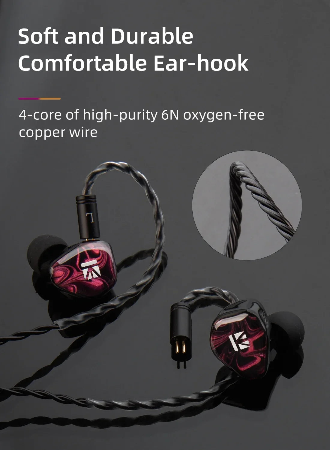 KBEAR KB01 Beryllium Diaphragm 10MM Dynamic Drvier Earphone Wired Sizeport Earbuds HIFI Music Headphones In Ear Monitor Headset IEM