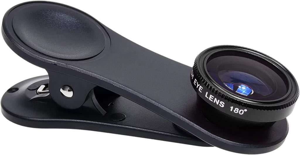 Universal 3 in 1 Cell Phone Camera Lens Kit for Sizemartphones Including - Fish Eye Lens / 2 in 1 Macro Lens & Wide Angle