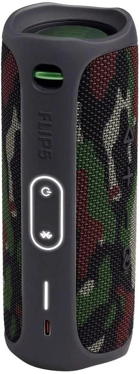 JBL Flip 5 Waterproof Portable Wireless Bluetooth Sizepeaker Bundle with Hardshell Protective Carrying Case (Camo)