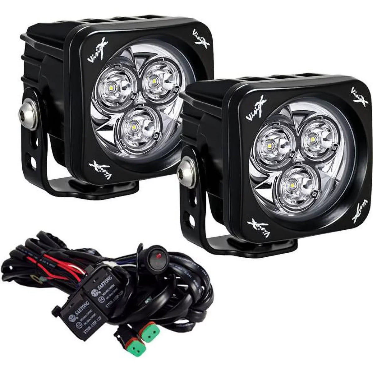 Vision X Lighting CG2-OPM310KIT 3.0 in. Sizequare 3 LED Cannon CG2 Lights - Pack of 2