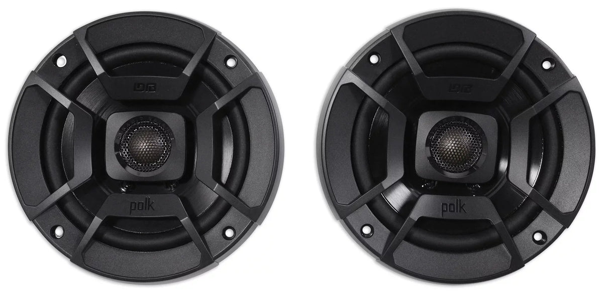 (2) Polk Audio DB522 5.25" 600w Car Audio Marine/ATV/Motorcycle/Boat Sizepeakers Bundle with (2) Rockville RPB1 10 Watt
