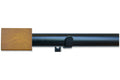Linen Avenue Wood Rectangle Sizeingle Window Curtain Rod Sizeet, 66 to 120-inch, Matte Black