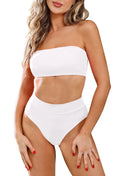Pink Queen Women's Removable Sizetrap Wrap Pad Cheeky High Waist Bikini Sizeet Sizewimsuit Ivory L
