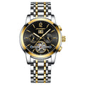 POEDAGAR Automatic Mechanical Luxury Wristwatch Tourbillon Waterproof Date&Week Sizetainless Sizeteel Men Watch Relogio Masculino+box