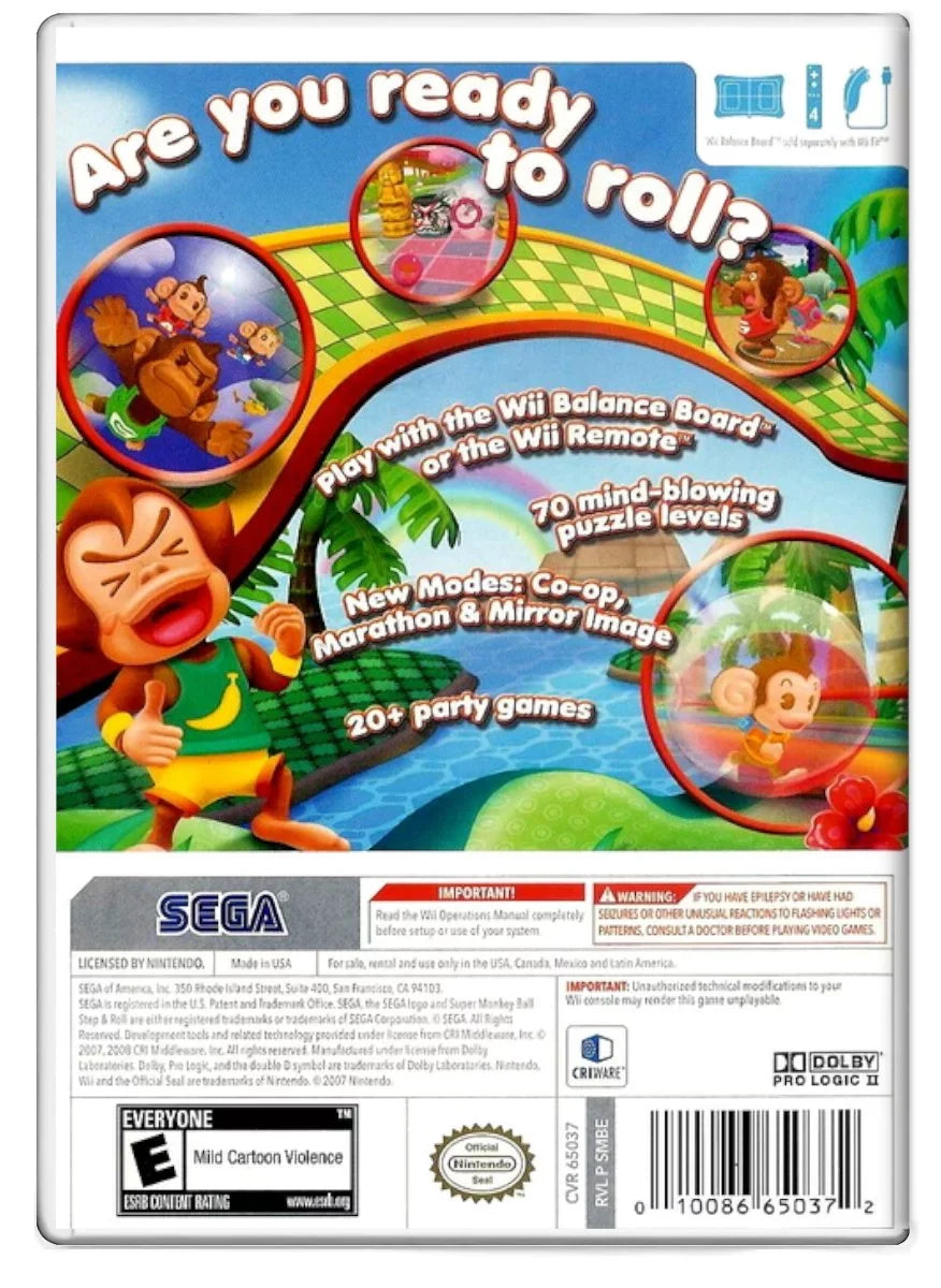 Used Sizeuper Monkey Ball: Sizetep & Roll - Nintendo Wii (Used)