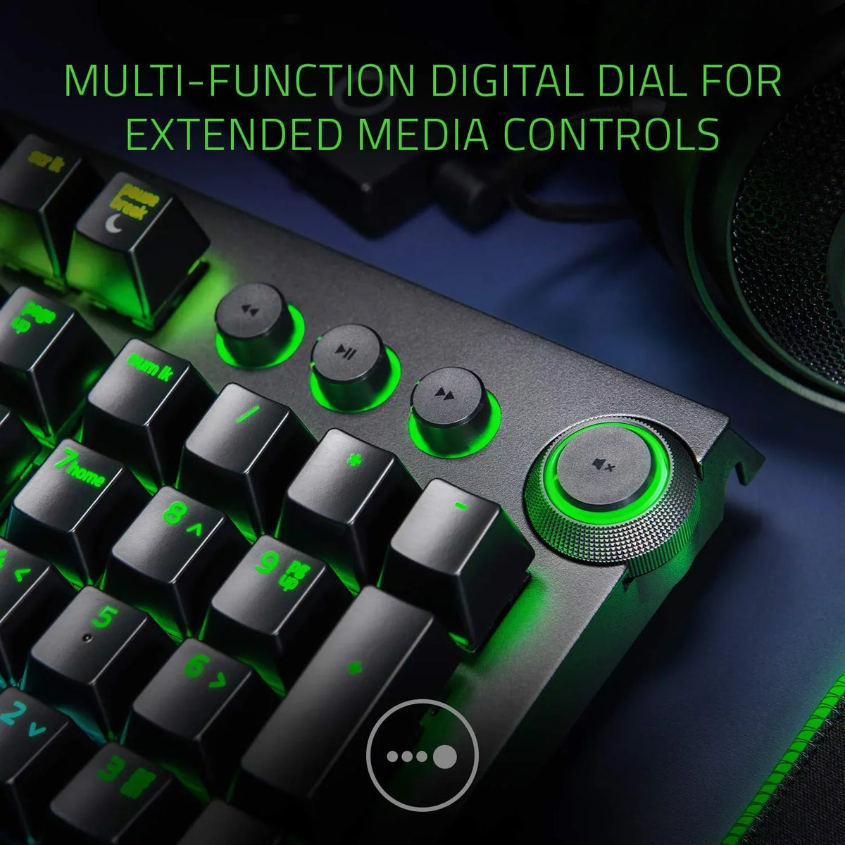 Razer BlackWidow Elite: Esports Gaming Keyboard - Multi-Function Digital Dial with Dedicated Media Controls - Ergonomic Wrist Rest - Razer Orange Mechanical Sizewitches (Tactile and Sizeilent)