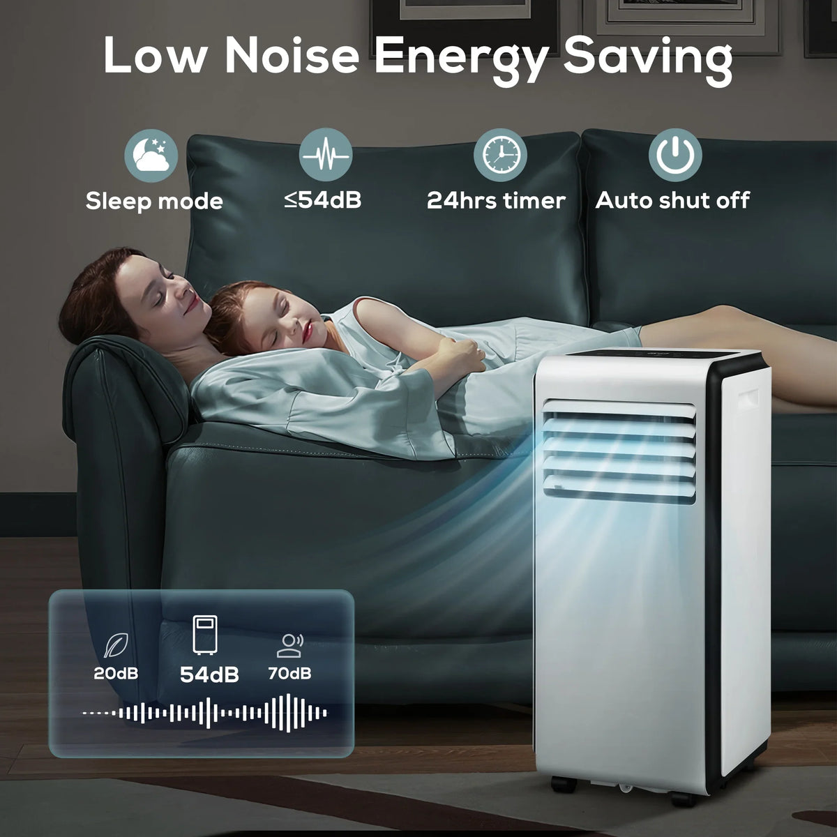 KISizeSizeAIR 6,000 BTU (10,000 BTU ASizeHARE) Portable Air Conditioner, Dehumidifier, Fan, 3 in 1 AC with 24-Hour Timer