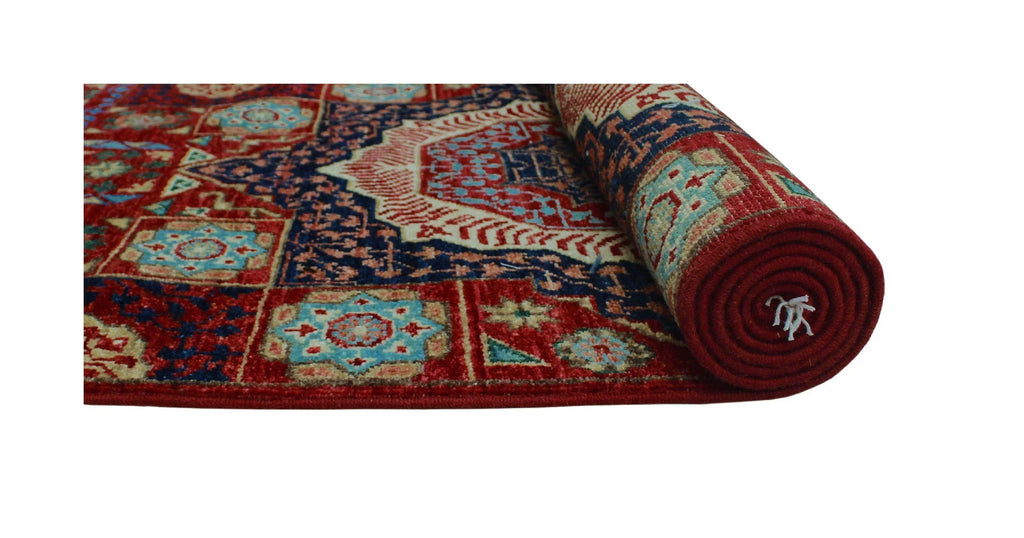 Aria Lenora Red/Blue Runner, 2'7" x 17'8"