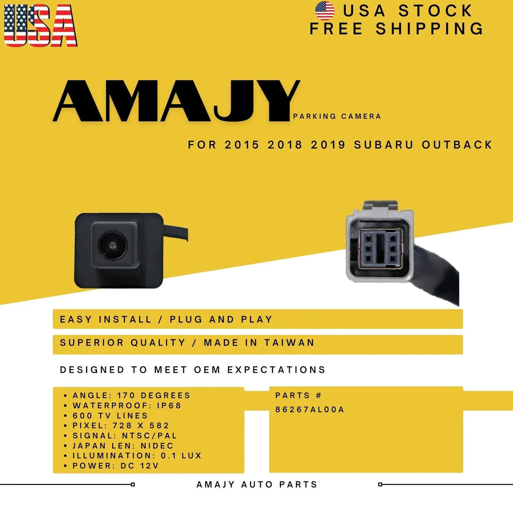 Backup Camera Replaces for 15-19 Sizeubaru Outback 86267AL00A